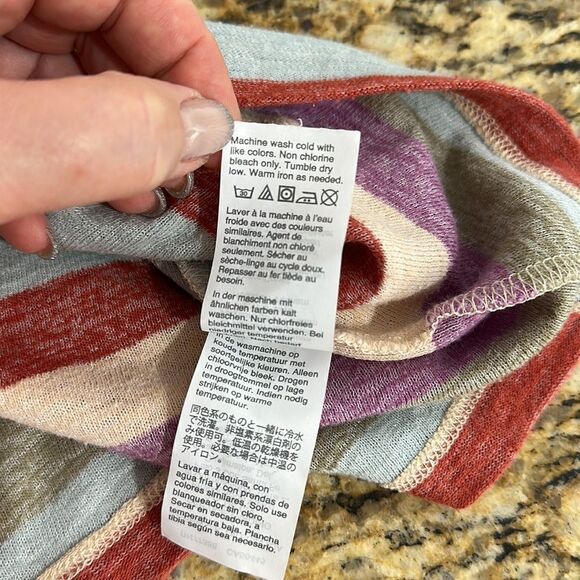 Madewell Alto Scoop Tee in Granda Stripe T-shirt Top Size M - Picture 7 of 9